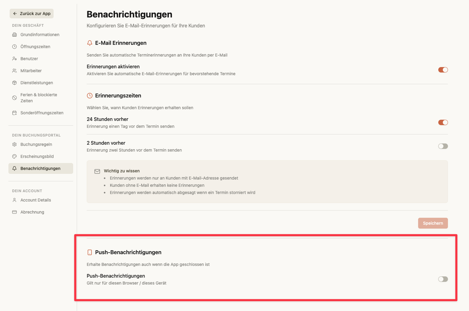 Push-Benachrichtigungen aktivieren